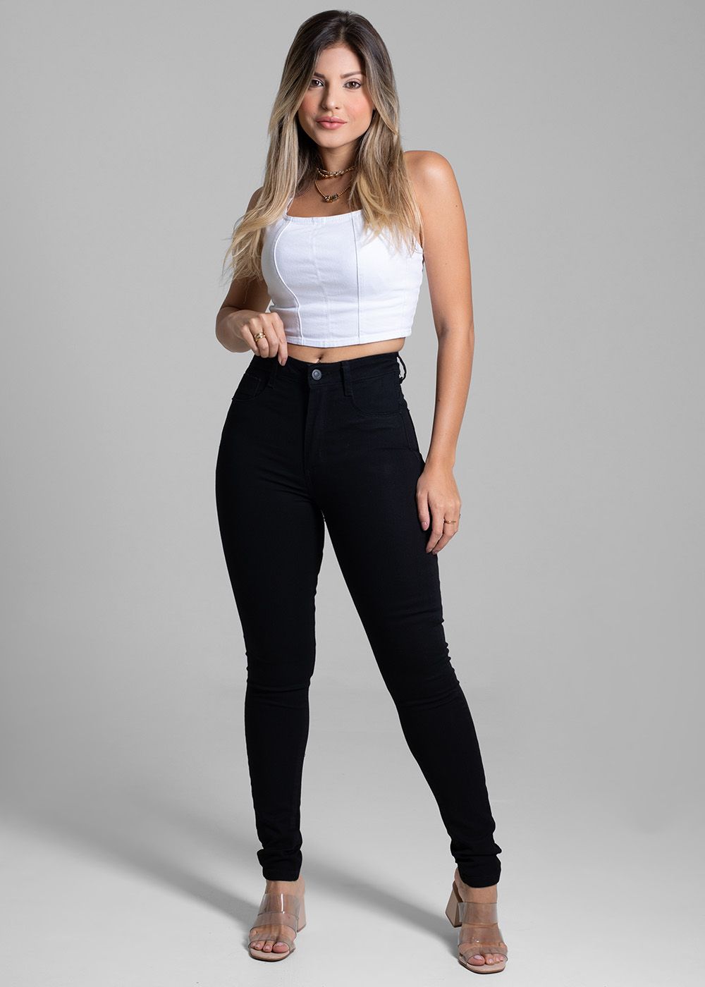 Sawary Super Shaper High-Waisted Twill Women&#39;s Jeans