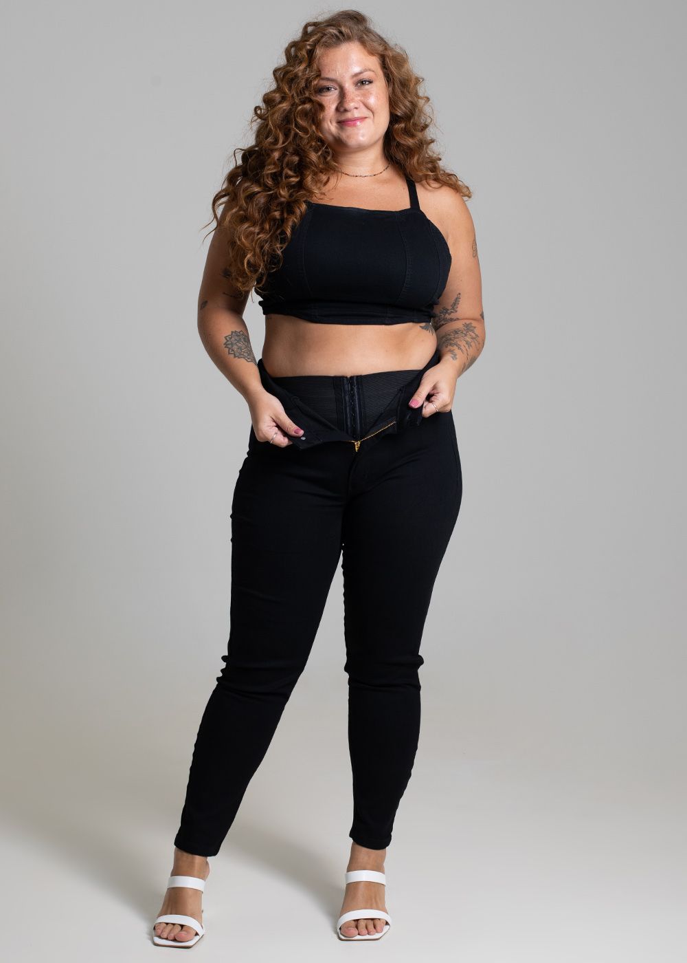Sawary Super Shaper Slimming Jeans - Comfortable Plus Size Twill Pants with Perfect Fit