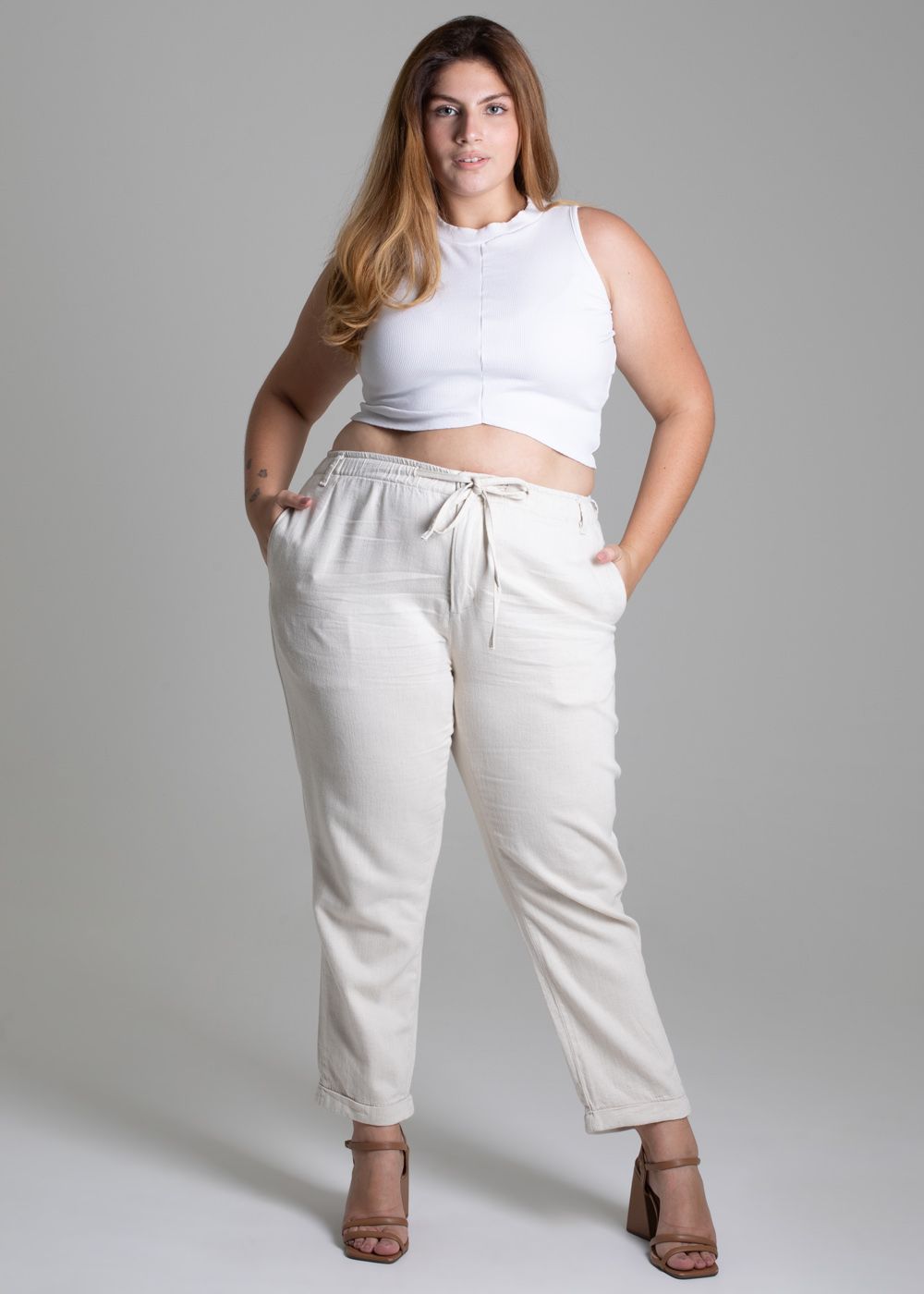 Sawary Plus Size Linen Pants - Comfortable and Stylish with Adjustable Waist