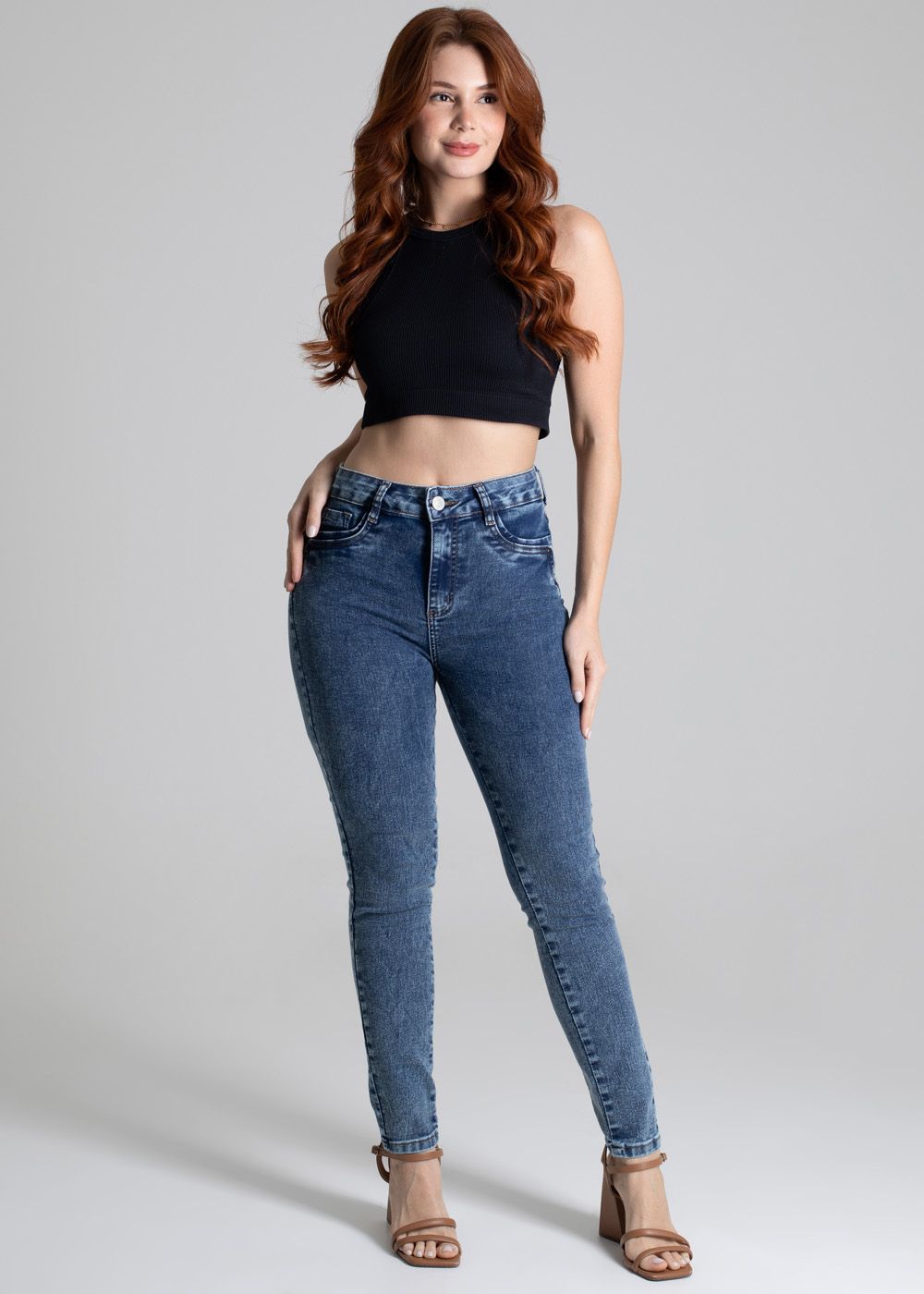 Sawary Women&#39;s Cobalt Blue Butt-Lifting Shape-Enhancing Jeans