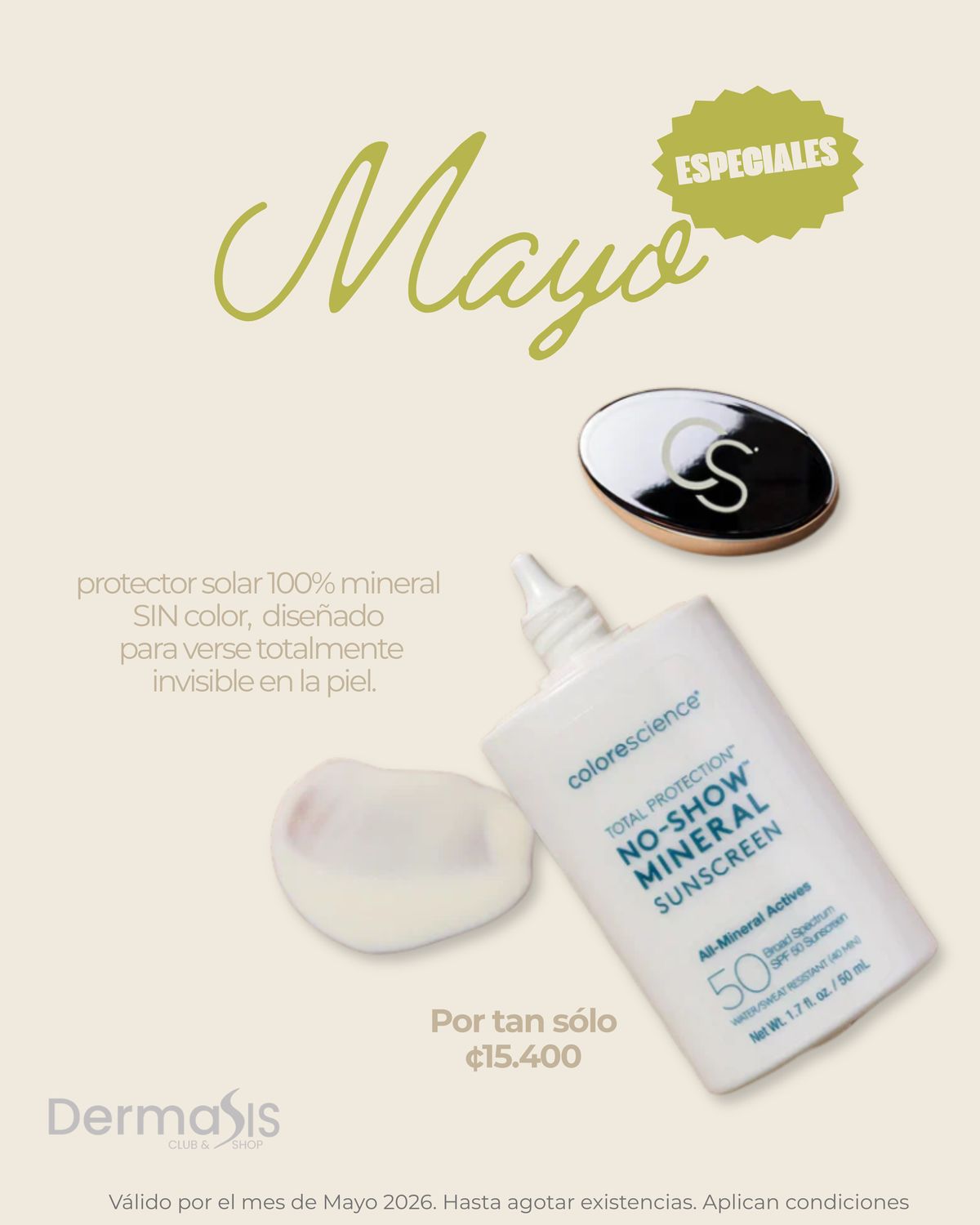 Colorescience Total Protection No‑Show Mineral Sunscreen SPF 50