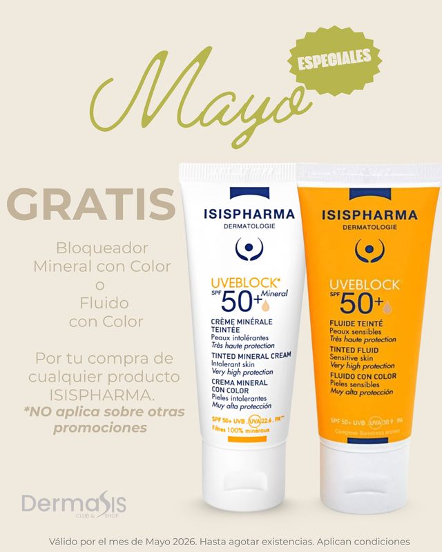Gratis Bloqueador Mineral con Color ó Fluido con Color SPF 50+