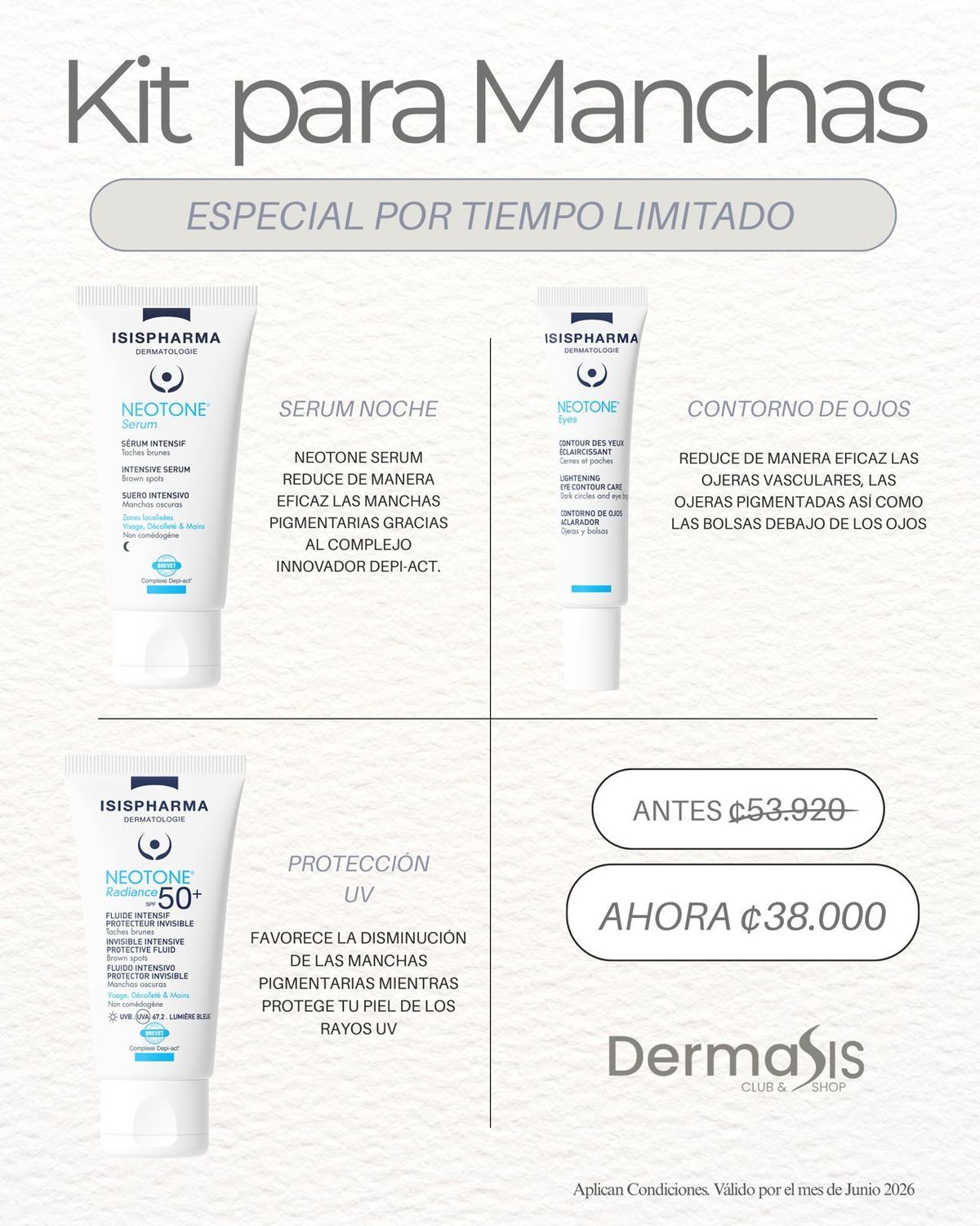 Isispharma, KIT Neotone para pieles con manchas