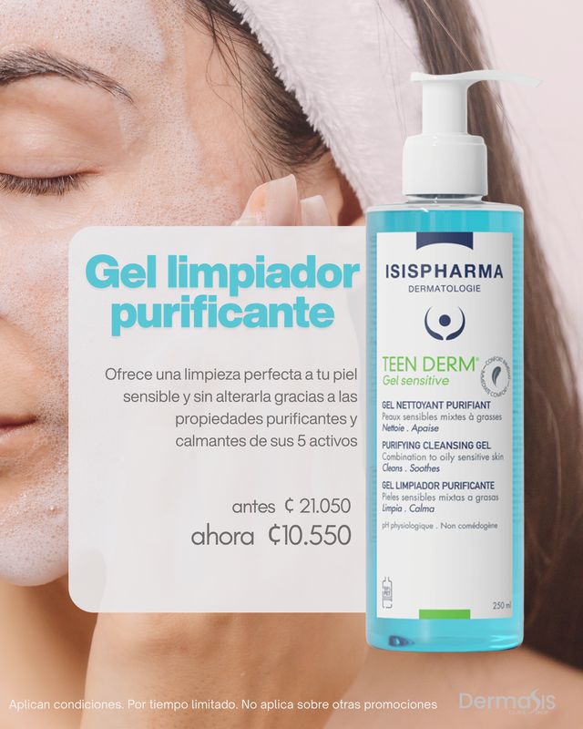 ESPECIAL DE TEEN DERM GEL LIMPIADOR PURIFICANTE PIEL GRASA