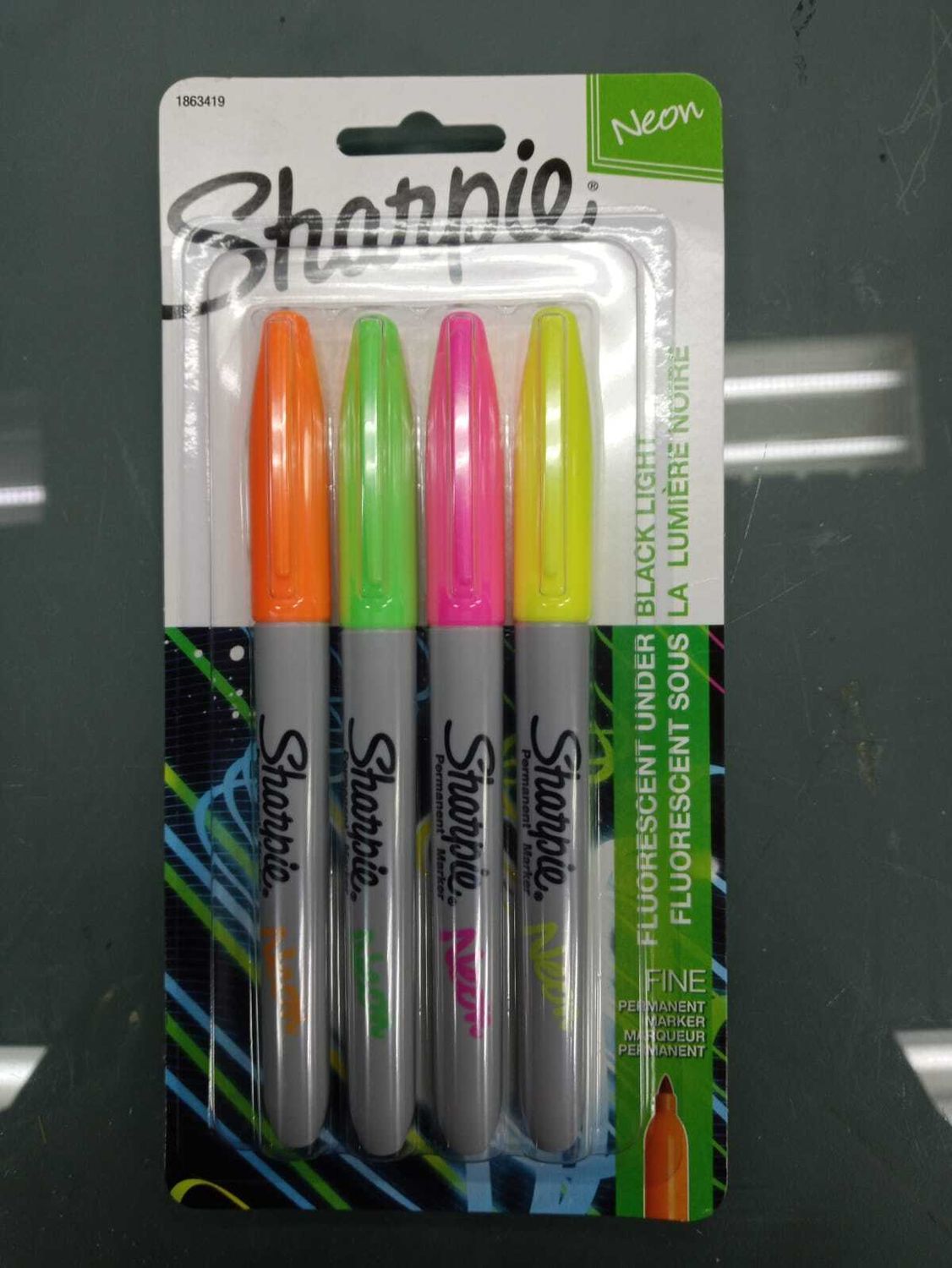 MARCADOR SHARPIE FINO NEON 4U