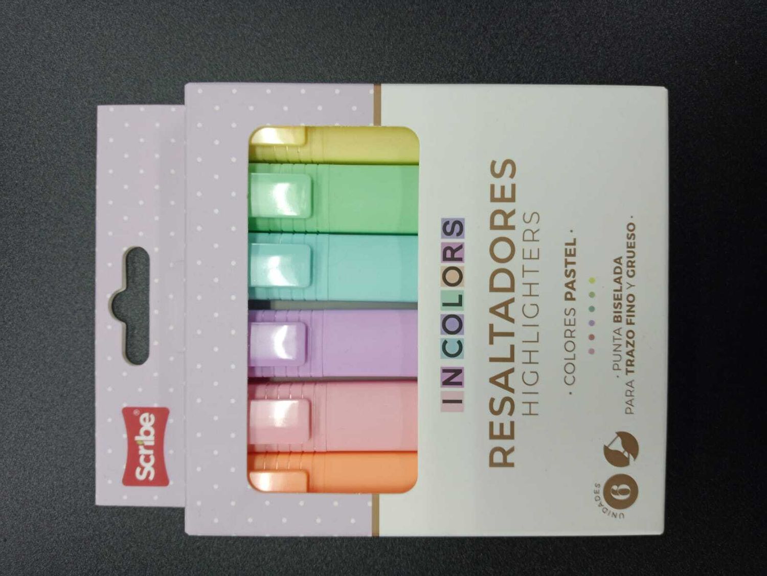 RESALTADOR PASTEL SCRIBE INCOLORS