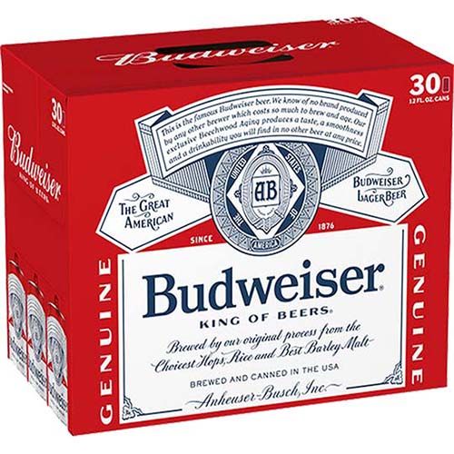 Budweiser 30\12oz Cans