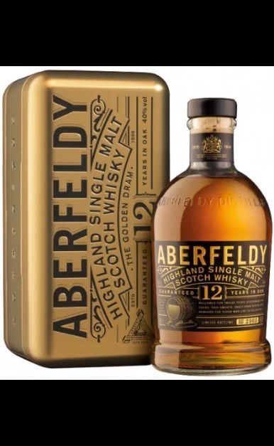 Aberfeldy Highland Single Malt Scotch Whisky 12 Years 750 ML