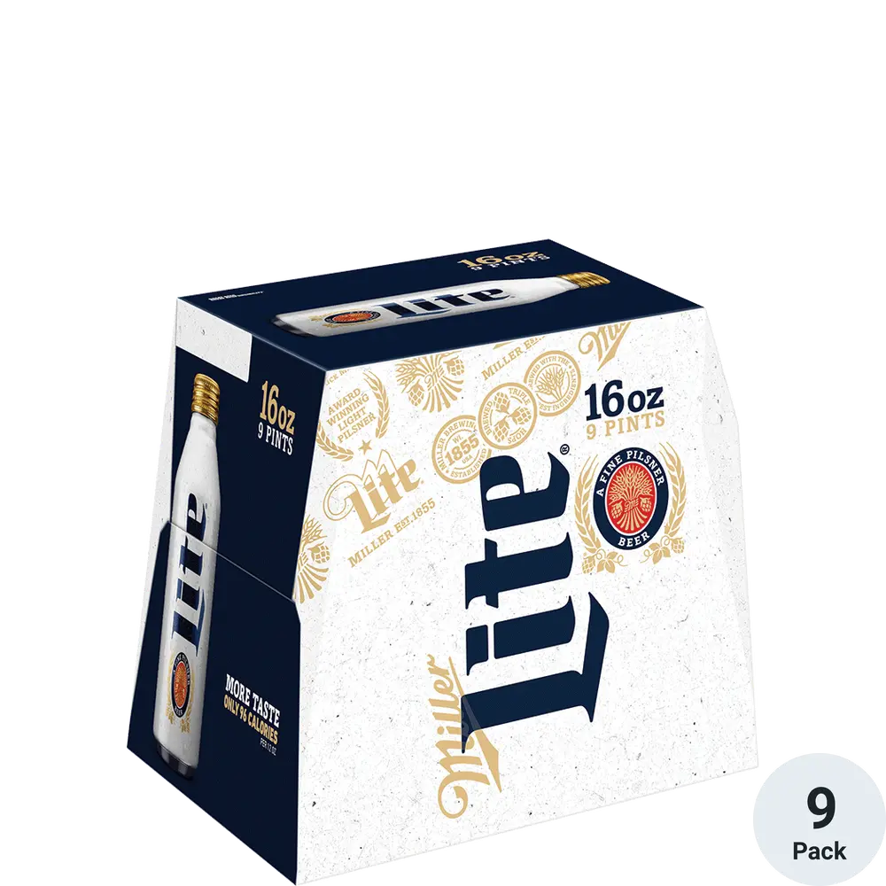 Miller Light 9\16oz Aluminum Bottles