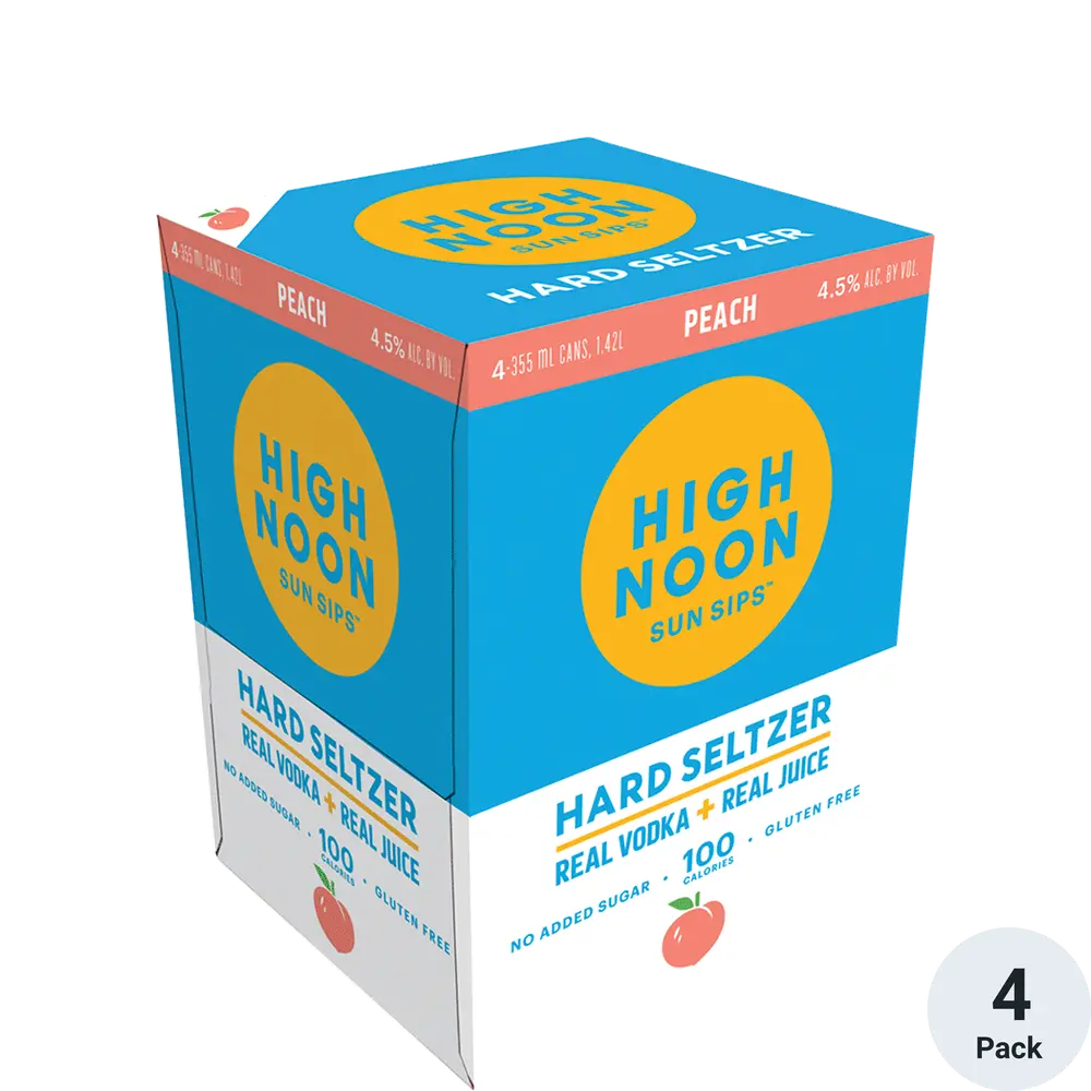 High Noon Cktl Peach 4pk Cans