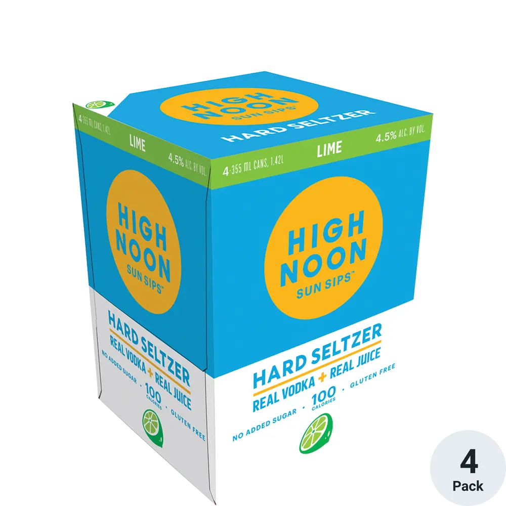 High Noon Lime 4pk Cans