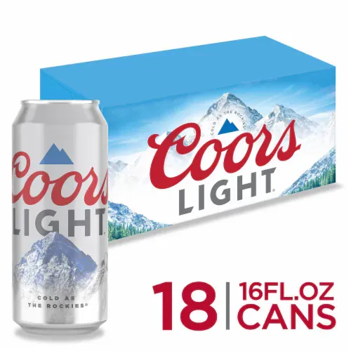 Coors Light 16oz Can 18pk