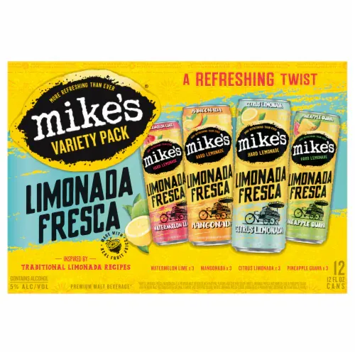 Mikes Limonada Fresca Vrty 12\12oz Cans