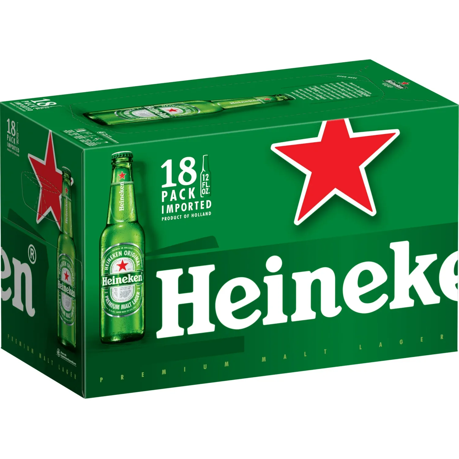 Heineken 12oz \18 Pk  BTLs