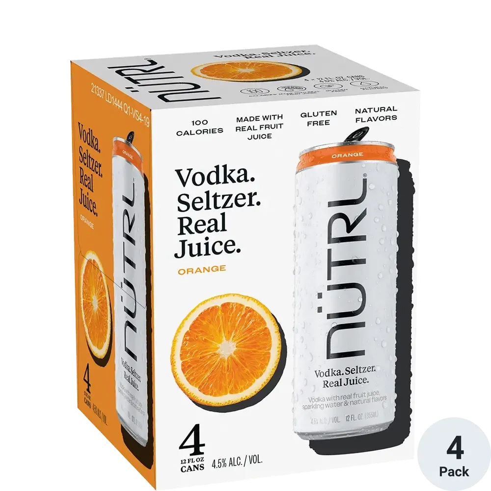 Nutrl Orange 12oz\4pack Cans