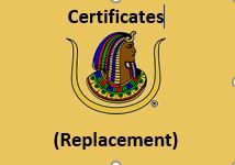 Certificates (Replacement)