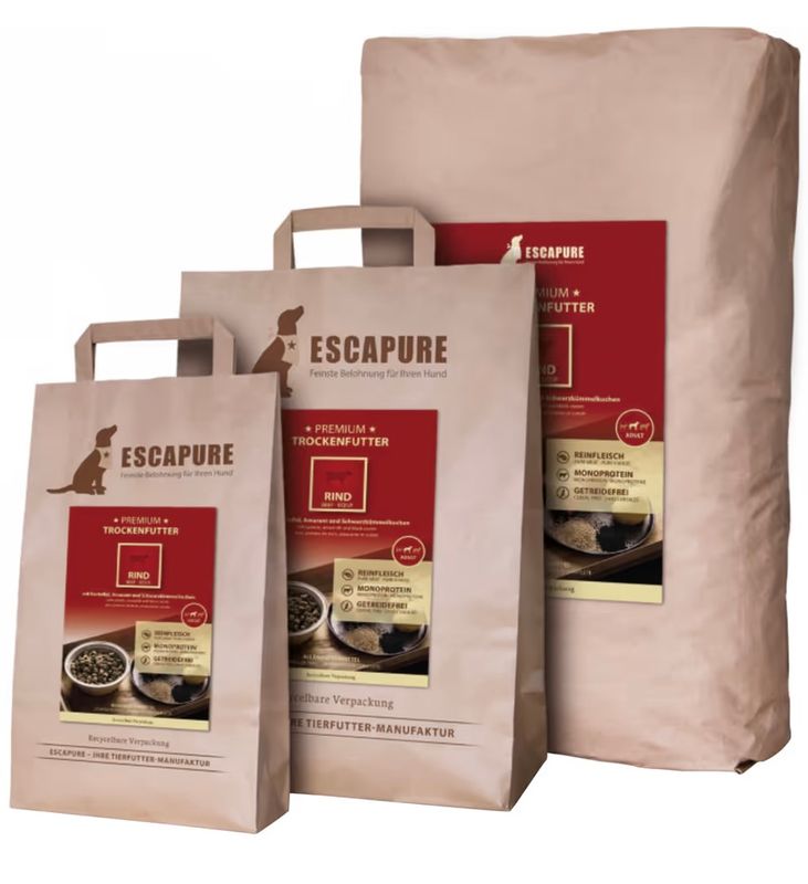 Escapure Premium Puppy Rind - wysokiej jakości karma dla szczeniąt, wołowina wypiekana w piecu