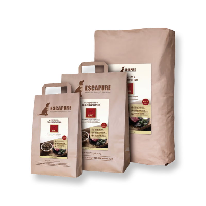 Escapure Premium Puppy Rind - wysokiej jakości karma dla szczeniąt, wołowina wypiekana w piecu Escapure Premium Puppy Rind - wysokiej jakości karma dla szczeniąt, wołowina wypiekana w piecu