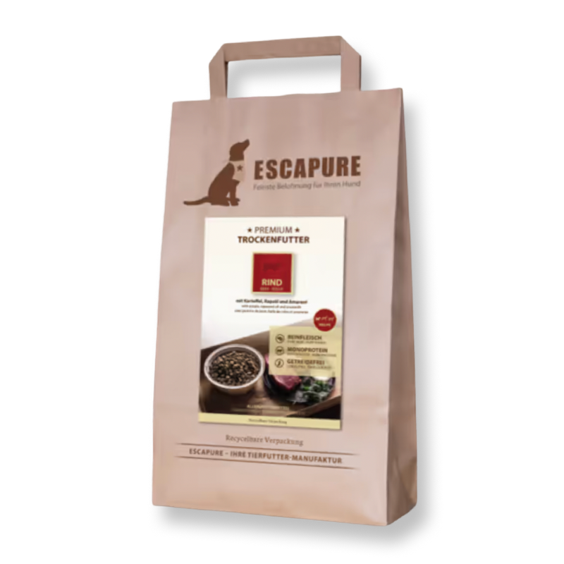 Escapure Premium Puppy Rind - wysokiej jakości karma dla szczeniąt, wołowina wypiekana w piecu