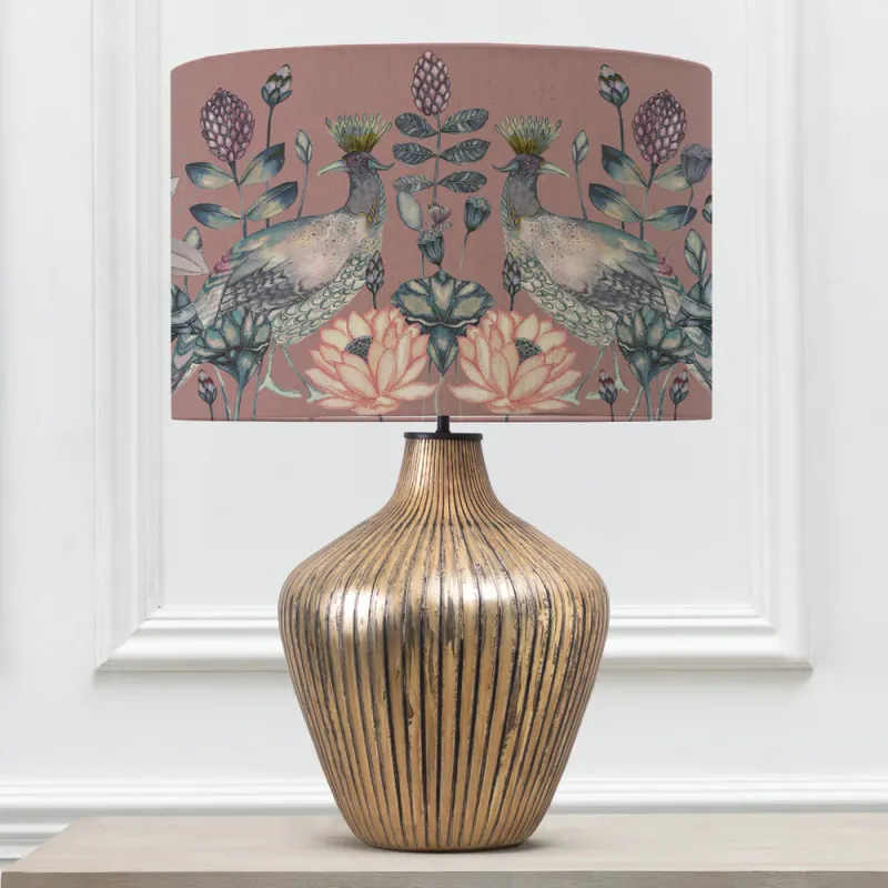 Ahura Eva & Zelena Complete Table Lamp Glass/Mauve