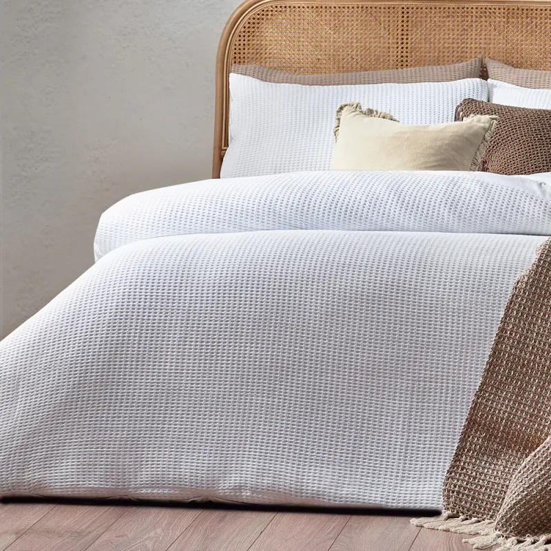Chunky Waffle Duvet Cover Set Linen
