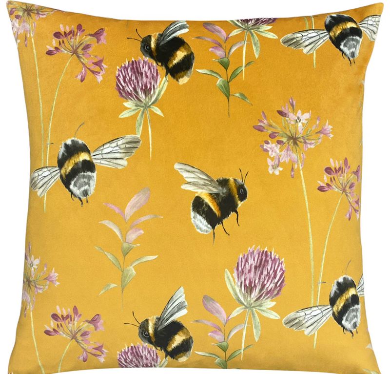 Country Bee Garden Cushion Honey
