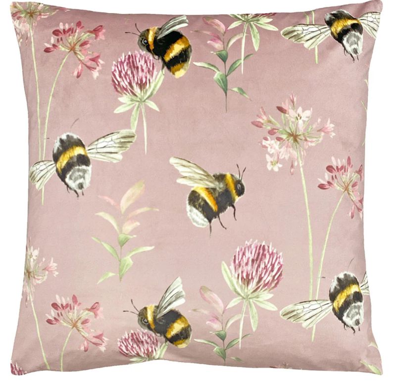 Country Bee Garden Cushion Heather