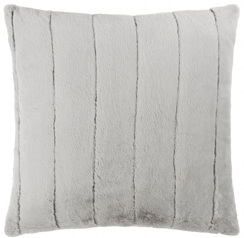 Empress Faux Fur Cushion   55 x 55 Grey