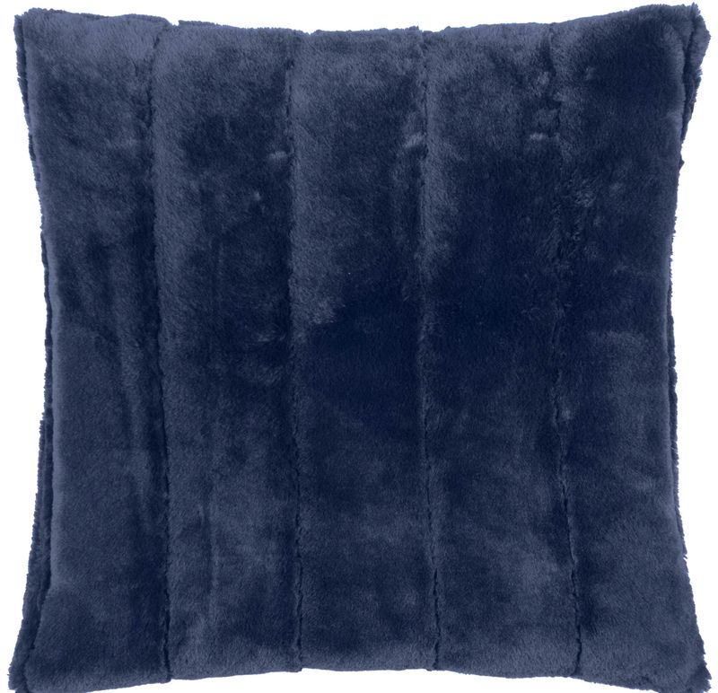 Empress Faux Fur Cushion  55 x 55 Navy