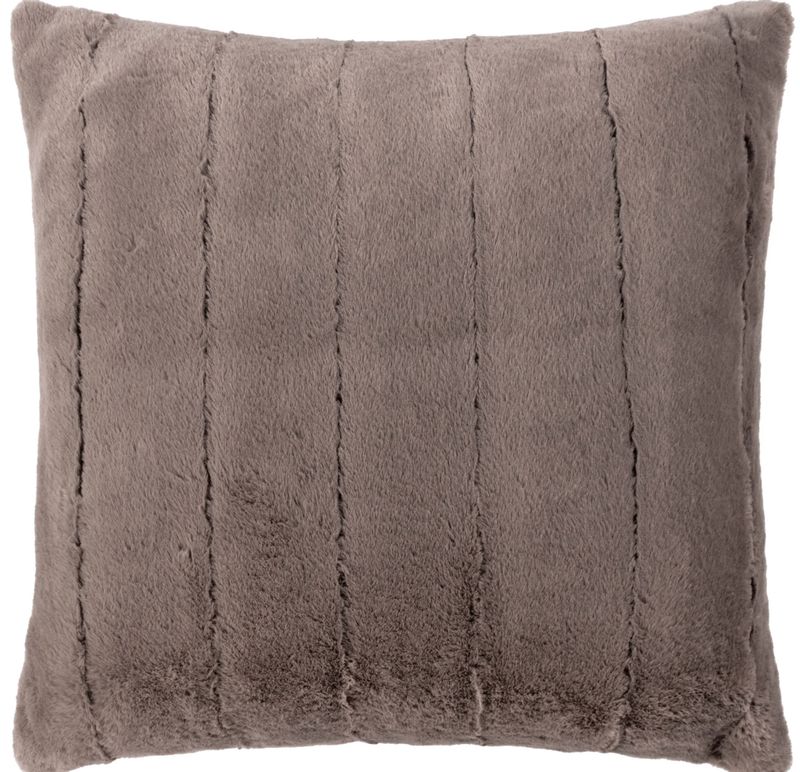 Empress Faux Fur Cushion   55 x 55 Taupe