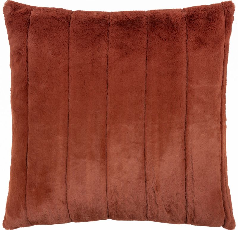 Empress Faux Fur Cushion   55 x 55 Rust