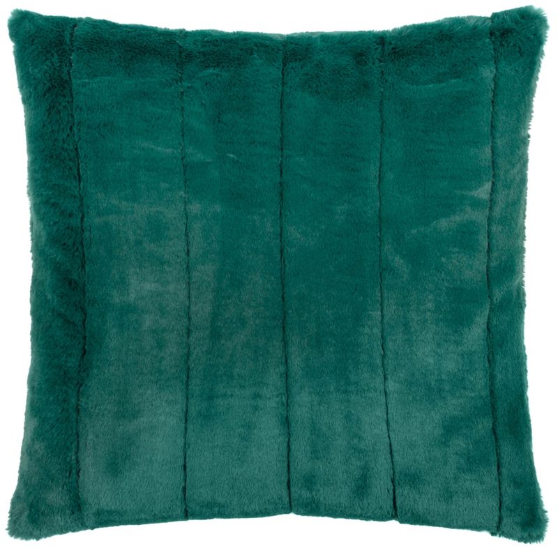 Empress Faux Fur Cushion   55 x 55 Emerald