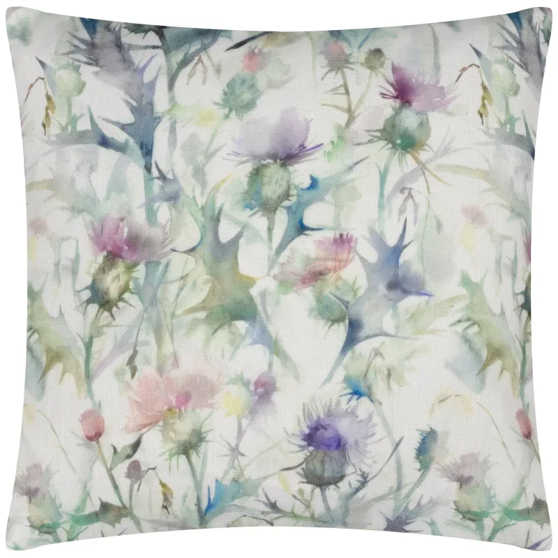 Damson Bristle Outdoor Cushion Green/Purple