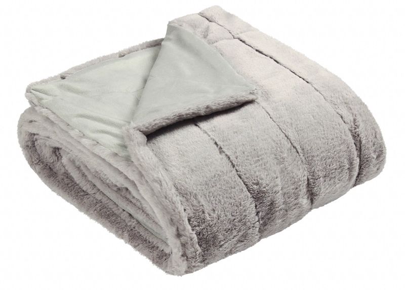 Empress Faux Fur Throw Grey 2 Sizes