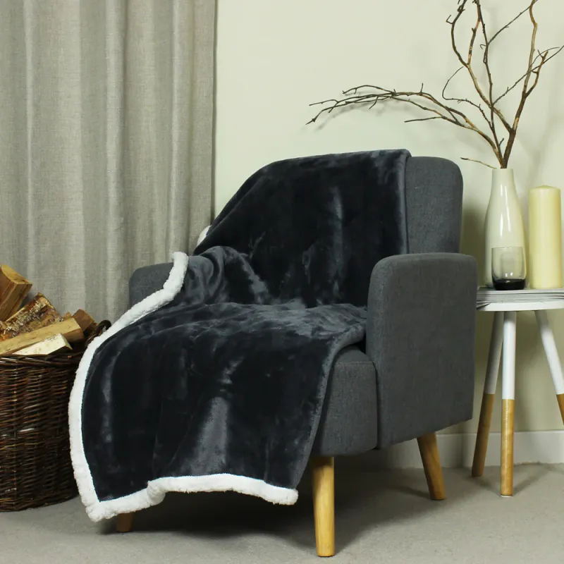 Lux Sherpa Fleece Throw