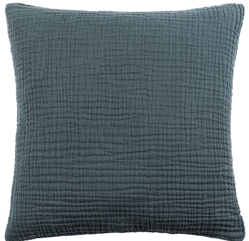 Lark Muslin Crinkle Cotton Cushion Dusk