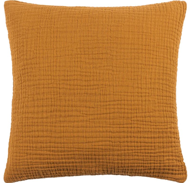 Lark Muslin Crinkle Cotton Cushion Cumin