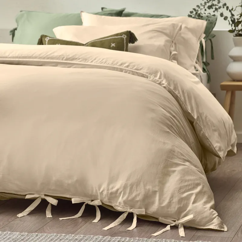 Mallow Bow Tie Duvet Cover Set