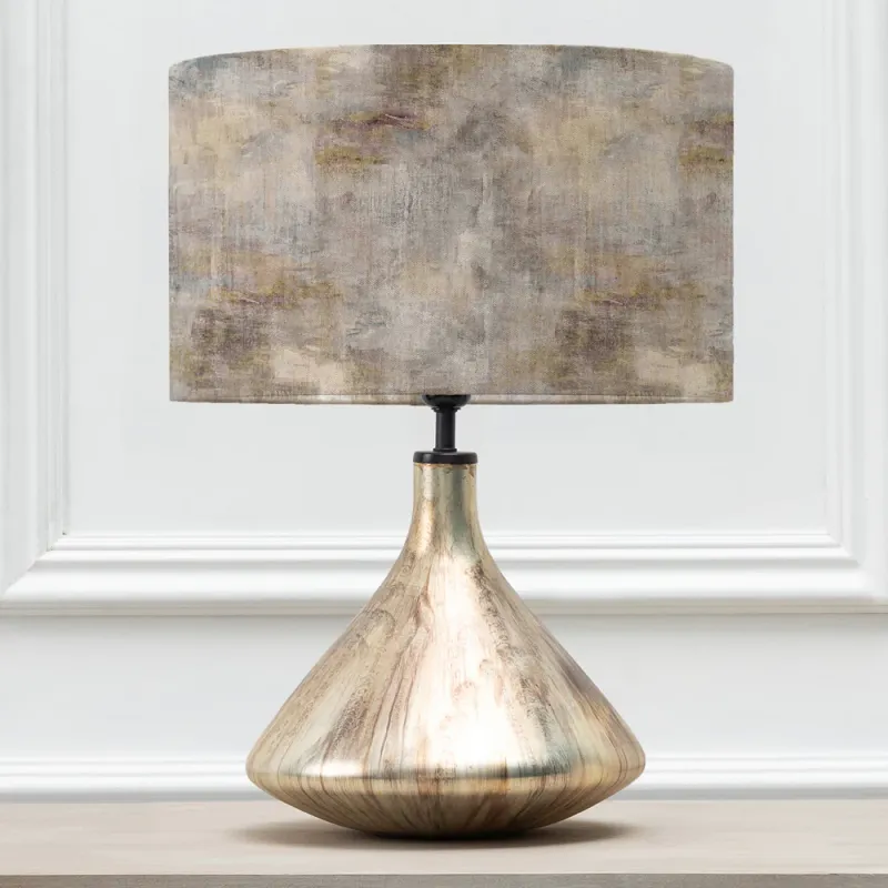 Monet Eva & Luna Complete Table Lamp Glass/Ironstone