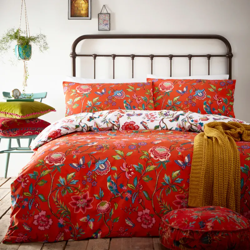 Pomelo Tropical Floral Duvet Cover Set