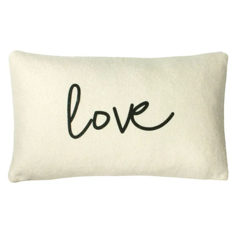 Shearling Love Cushion Natural