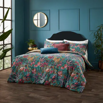 Viranai Exotic Floral Duvet Cover Set Lake