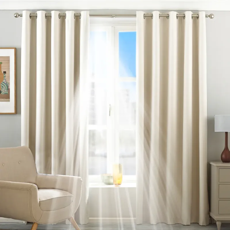 Twilight Thermal Blackout Eyelet Curtains Ivory