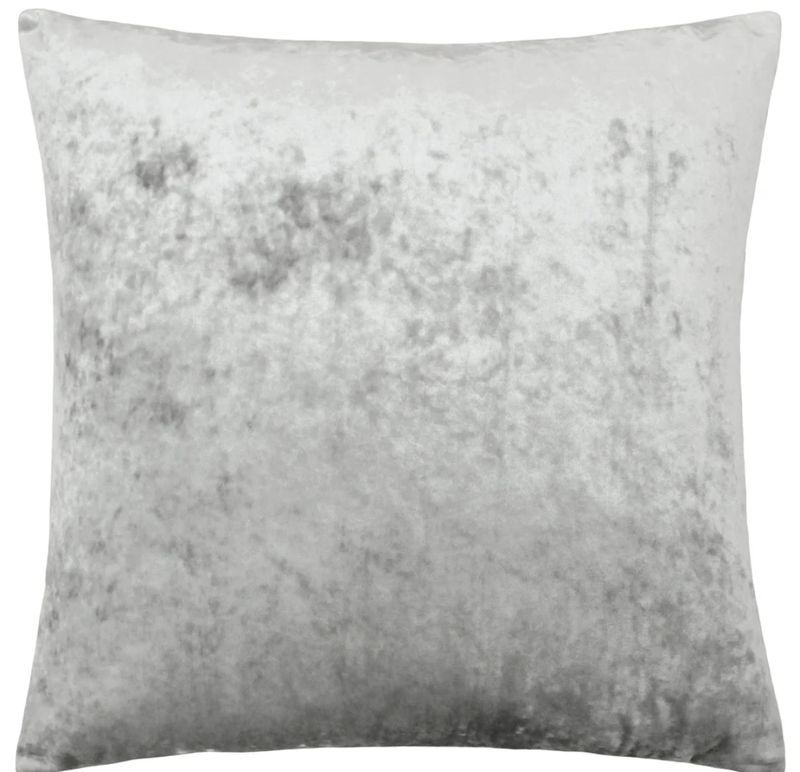 Verona Crushed Velvet Cushion Silver