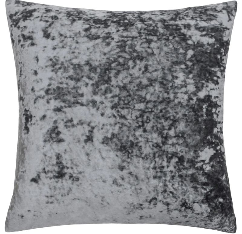 Verona Crushed Velvet Cushion Pewter
