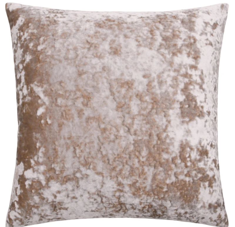 Verona Crushed Velvet Cushion Oyster