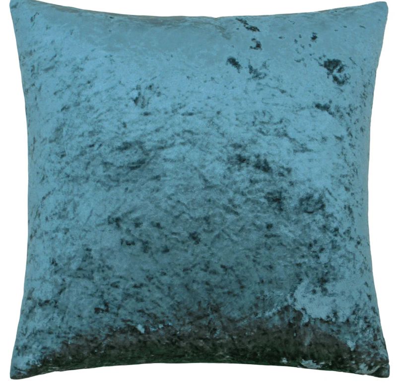Verona Crushed Velvet Cushion Teal