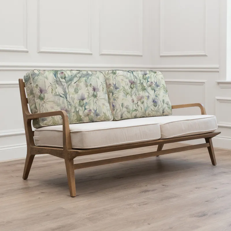 Circium Printed Idris 2 Seater Chair Damson
