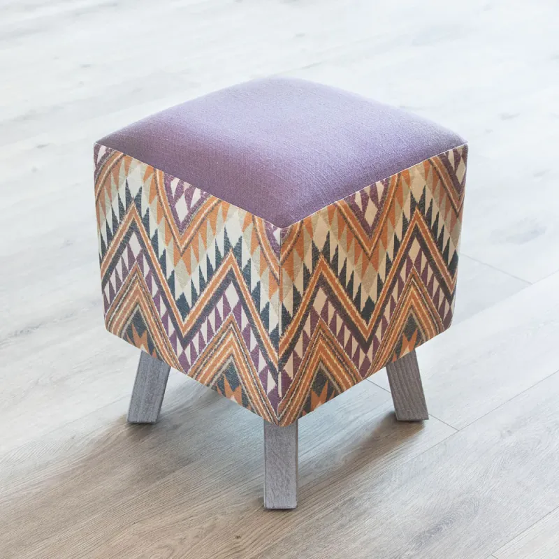 Sandoval Printed Toby Footstool Sierra