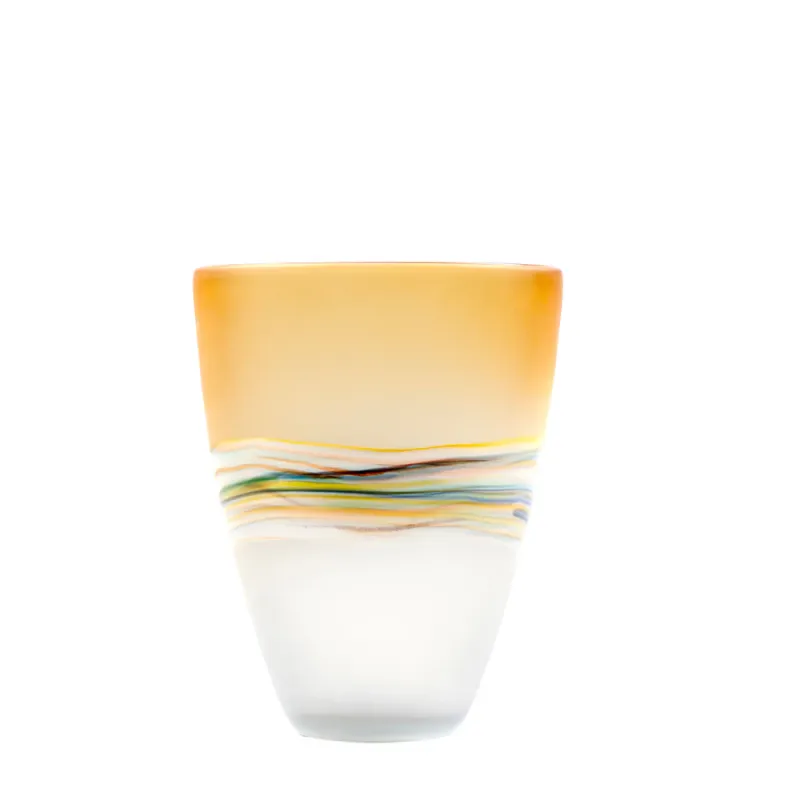 Marcellus Frosted Vase Citrine
